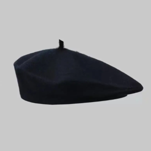 Women Black Wool Beret Knit Hat