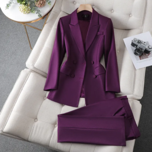 Women Purple Office Suit